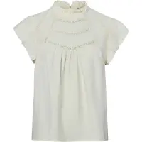 MSCH Copenhagen Damen Tops & T-Shirts Mschpeninna Ss Top - Gebroken Wit - Größe M