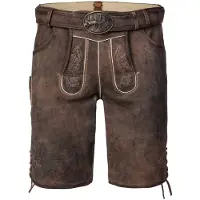 Spieth & Wensky Herren Trachten Lederhose, TG-Dettelbach (421960-0256), Größe:50, Farbe:Holz (5920)