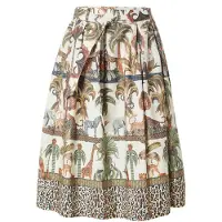 More & more weit schwingender Printrock, Jungle in jungle print | Gr.: 38