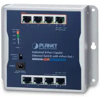Planet P30 Industrial 8-Port, Unmanaged, Power over Ethernet (PoE), Wandmontage