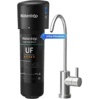 Waterdrop 10UB-UF Untertischwasserfilter zur Baçt-rienreduzierung, NSF/ANSI 42 , 0,01μm Ultrafiltration, mit Spezialhahn