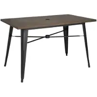 Bolero Kompletter Outdoor Tisch 120x76x76cm Dunkles Holz