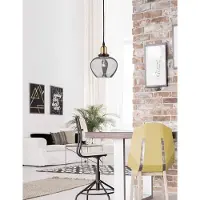 Nova Luce CEDRO Pendelleuchte E27 Schwarz 130x18cm dimmbar 8436403