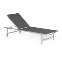 SonnenPartner Galaxy Sonnenliege Gartenliege Rollliege schwarz Edelstahl/Textilen