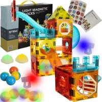 Kruzzel Magnetische Blöcke - 77 Stück. 22684