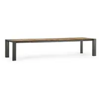 Natur24 Ausziehtisch Cameron 384 x 110 x 75 cm Aluminium Anthrazit
