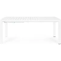 Natur24 Ausziehbarer Tisch Kiplin 180/240 x 100 x 77 cm Aluminium Weiß