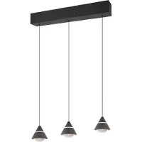 TRIO Lighting Hängelampe Romeo, schwarz, für Wohn- / Esszimmer, Metall, Modern