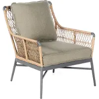 SonnenPartner Retro Loungesessel Gartensessel Alu mit PE-Bespannung natural honey