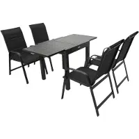 Freital Handels GmbH Garnitur dunkelgrau Aluminium 5-teilig
