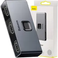 Baseus Matrix HDMI 4K HD Splitter, Kabelsplitter, Grau, Weiblich, 1 Stück(e), HDMI