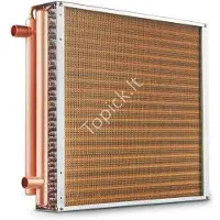Vevor Wärmetauscher Wasser-Luft, 50,8 x 50,8 cm mit 3-reihigen 9,53 mm Kupferanschlüssen, 242 Aluminiumlamellen Wärmetauscher für Holzöfen, Heizung und Kühlung im Wohnbereich und Warmluftheizung