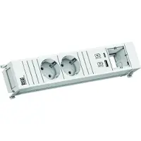 Bachmann POWER FRAME 2xCEE7/3 1xCM 1xUSB A/C 22W 0,2m GST18 ws