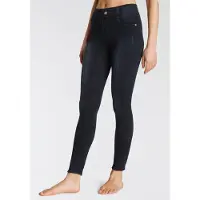Buffalo Jeansleggings in Denim-Look mit bunten Umschlagbündchen, Jeggings