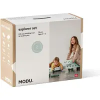 Modu Explorer Set - 20 Teile - 55x40x20 cm - Ocean Mint/Forest G - - One Size - Motorik Tiere