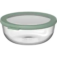Mepal Cirqula - Mikrowellengeschirr - Multikom Glas-Frischhaltedose 1250 ml - Nordic sage - Meal prep box - Frischhaltedosen mit Deckel