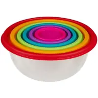 5 Five Food Container nestbar - rund - 6-teilig - BPA-frei - Mahlzeitenvorbereitung - wiederverwendba