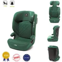 4Baby | Kindersitz - Kindersitz ab 3 jahren, i-Size, 15-36kg, 105-150 cm, verstellbare Kopfstütze, Montage vorwärts - Grün - Nero