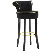 Mauro Ferretti Barhocker Luxus Schwarz Cm 46X48X96