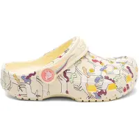 Crocs Classic Unicorn Graphic Clog Toddler Mädchen Sandale mit Einhornmotiv Yellow Light, 212515-7CJ