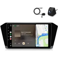 AWESAFE Android Autoradio mit Kamera und Mic Für VW Passat B8 2015-2020 CarPlay Android Auto WiFi GPS Navi RDS DSP DAB+ BT 10 Zoll 2+64GB