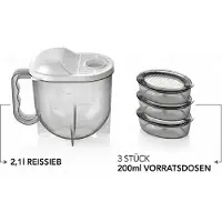 Vip Ahmet Vorratsdosen und Sieb, 2er Set, BPA-frei (3x0,2L, 1x2,1L)