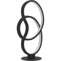 Eglo LED Tischlampe Gianella, geschwungene Nachttischlampe, Deko Tischleuchte aus Metall in Schwarz, Schlafzimmer und Wohnzimmer Tisch-Lampe, warmweiß