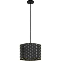 Eglo MARASALES Hängeleuchte Hängelampe Pendellampe Pendelleuchte - H110 x Ø38 cm - schwarz - 1X40W exkl. - IP20