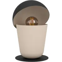 Eglo BATABANO Tischleuchte Tischbeleuchtung - H27,5 x Ø18 cm - sandfarben, schwarz - 1X40W exkl. - IP20