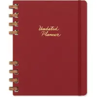 Moleskine Undatierter Life Kalender Mit Spiralbindung, Xl, Wochen-Monatskalender, Fester Einband, Crush Cherry