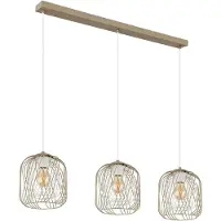Globo Lighting LED Pendelleuchte DICHTI, Metall, Sand, 3-flammig, H 150 cm