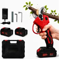 Traumheim Akku-Gartenschere, elektrische Gartenschere, Schnittdurchmesser 0-30 mm, fortschrittliche Digitalanzeige, mit 2 Akku, 21-V-Gartenschere, Baumschere