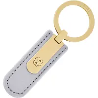 BOSS Genarbter fliederfarbener Schlüsselanhänger mit goldfarbener Double-B-Hardware Grösse ONESI