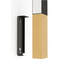 Eglo LED Wandlampe Tudons, Wandleuchte für innen, minimalistische Wand-Flurlampe aus Metall in Schwarz und Holz in Natur, warmweiß