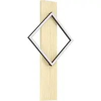 Eglo Design-Wandleuchte Boyal schwarz mit Holz