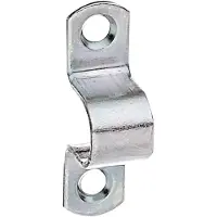Alberts Schlaufe | mit versenkten Schraublöchern | galvanisch gelb verzinkt | 9 x 12 mm | 50er Set
