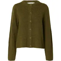 Selected Damen Pullover & Cardigans Slflulu New Ls Knit Cardigan - Groen - Größe S