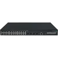 HP Networking Comware 2050 24p: Managed Switch mit 24 x 10/100/1000Base-T (PoE+) Anschlüssen, 4x SFP-Anschlüssen (1G/2.5G), 4 PoE+ Ports und einer Leistung von 420W