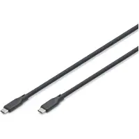 Digitus USB Silikon Kabel, USB4 Version 2.0, USB 80Gbps, 1m, schwarz, 1 m, USB C, USB C, USB4 Gen 2x2, 80 Gbit/s, Schwarz