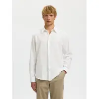 Selected Herren Hemden Slhregclay Linenblend Ls Shirt Cla Noos - Wit - Größe L