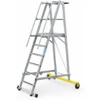 Zarges fahrbare Podestleiter ZAP Safemaster Plus S klappbar 6 Stufen