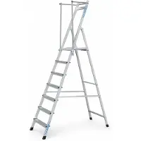 Zarges Plattformleiter ZAP Neo S mit klappbarem Handlauf 7 Stufen