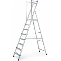 Zarges Plattformleiter ZAP Neo S mit klappbarem Handlauf 8 Stufen
