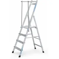 Zarges Plattformleiter ZAP Neo S mit klappbarem Handlauf 4 Stufen