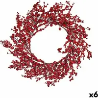 Krist+ Weihnachtskranz Rot Kunststoff 48 x 10 x 48 cm (6 Stück)