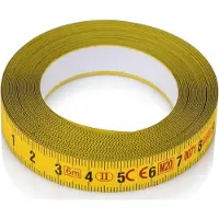 Bahco Adhesive steel measuring tape "R" L-6m. 13mm scale from left to right