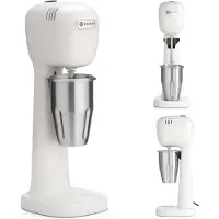Hendi Milchshake-Mixer Weiß - mit 2 Bechern & 4 Rührwerken