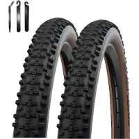 Schwalbe 2 x Smart Sam ADDIX Performance Line Fahrradreifen 29 x 2,60 (65-622) Schwarz/Bronze inkl. Reifenheber