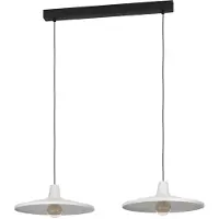 Eglo Pendellampe Miniere, Pendelleuchte über Esstisch, 2-flammige Hängeleuchte aus Metall in Grau, Hängelampe mit E27 Fassung, 100 cm