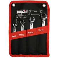 YATO Offene Ringschlüssel 8-17 mm, 4-teiliges Set für Bremsleitungen